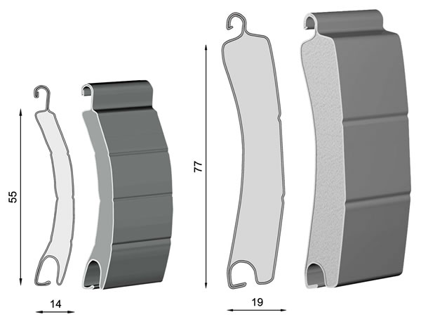 Schéma du mécanisme d'une porte de garage enroulable